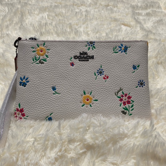 Coach Wildflower Print Wristlet - Picture 3 of 11